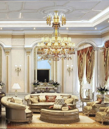 Дизайн дома в Нигерии — роскошный интерьер с золотом
