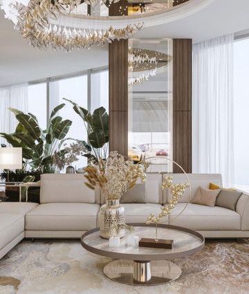 Дизайн апартамента в Бурдж-Халифа — современная роскошь