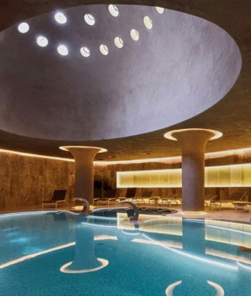 Роскошный дизайн хаммама с бассейном