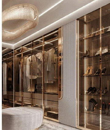 Элитный гардероб — роскошный интерьер гардеробной