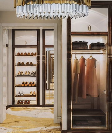 Интерьер мужской гардеробной