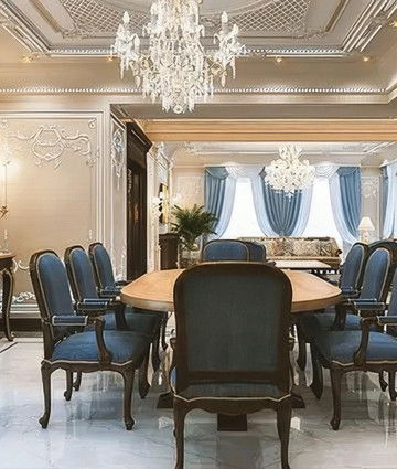 Вилла в Аль-Аине — интерьер в классике и восточных мотивах