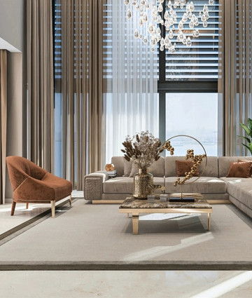 Элегантный дизайн интерьера виллы в Sobha Hartland, Дубай