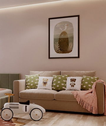 Luxury kids bedroom interior