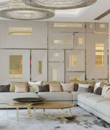 Роскошные апартаменты Royal Atlantis — интерьер в белом и золоте