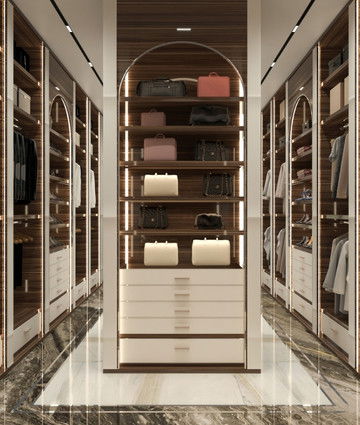 Роскошная гардеробная — дизайн и отделка
