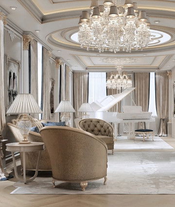 Классический дизайн виллы в Дубае