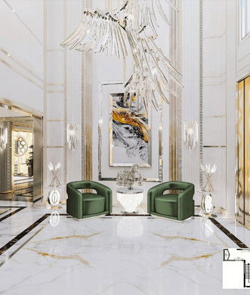 Роскошный современный интерьер виллы в Dubai Hills