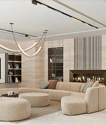 Modern luxury villa interior in Al Barari, Dubai
