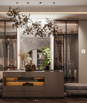 Изысканный дизайн гардеробной