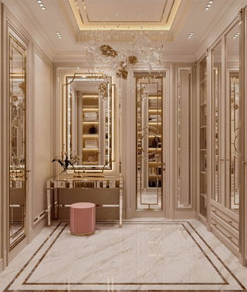 Стильный интерьер гардеробной в квартире