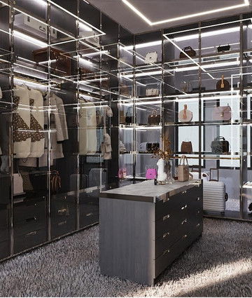 Гардеробная с окном — элегантность и комфорт