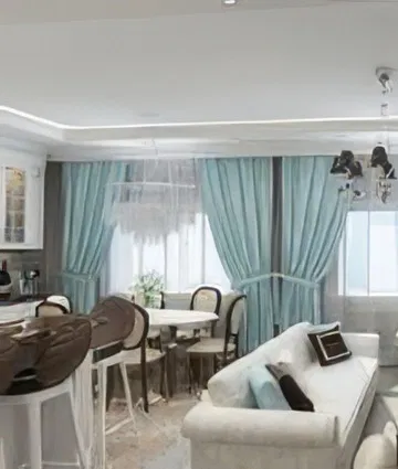 Темы интерьера квартиры — серо-бирюзовая роскошь