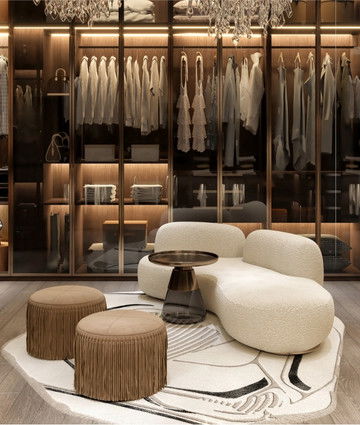 Дизайн интерьера королевской гардеробной