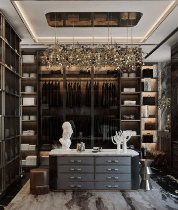 Дизайн гардеробной в главной спальне