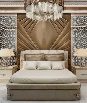 Sophisticated luxury in the bedroom interior