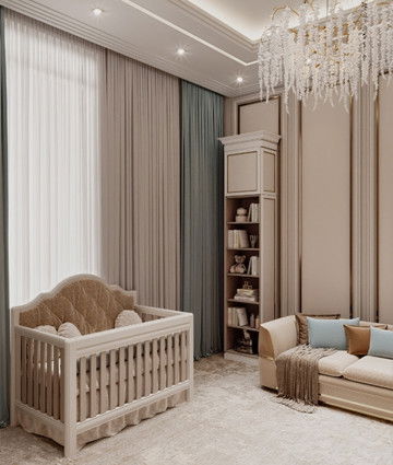 Classic Style Girls Bedroom Interior