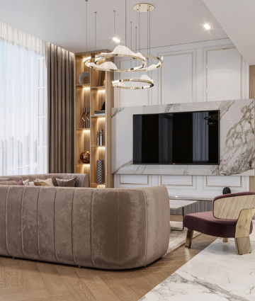 Фит-аут квартиры и мебель в Blue Waters, Дубай