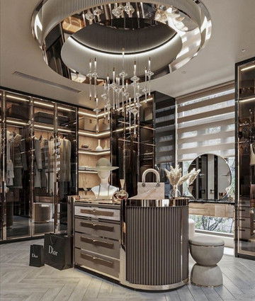 Королевский дизайн гардеробной виллы в Дубае — Антонович Дизайн