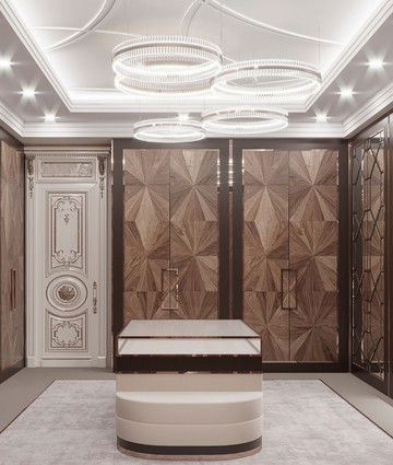 Идея дизайна гардеробной премиум-класса