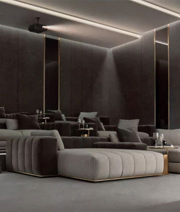 Modern Aesthetic Interior Design for Home Cinema