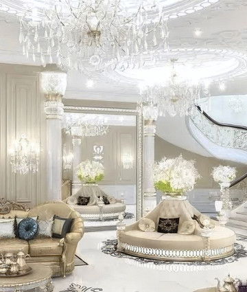 Дизайн интерьера виллы в Умм-аль-Кувейне — шедевр классики и роскоши