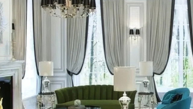 Красивый дом — классический интерьер с яркими акцентами