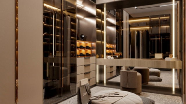 Интерьер мужской гардеробной