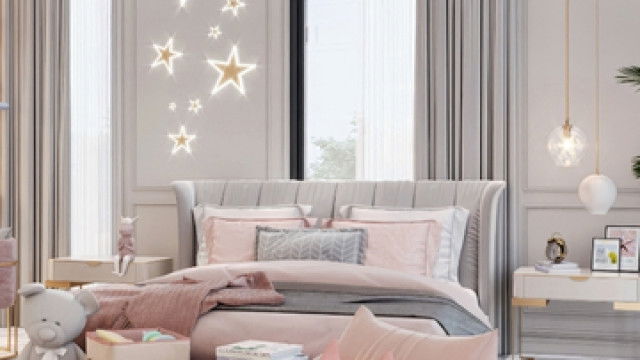 Cute Children`s Bedroom Design For A Girl