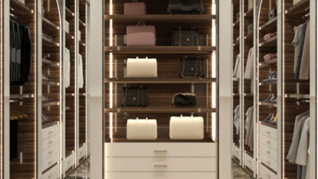 Классический дизайн роскошной гардеробной