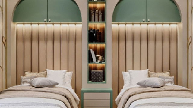 Интерьер детской комнаты для двух девочек — классический стиль