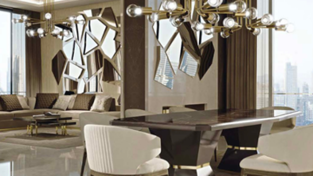 Contemporary luxury furniture for dining room interior