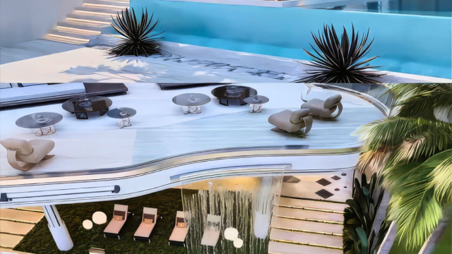 تصميم المناظر الطبيعية لفيلا في داماك هيلز