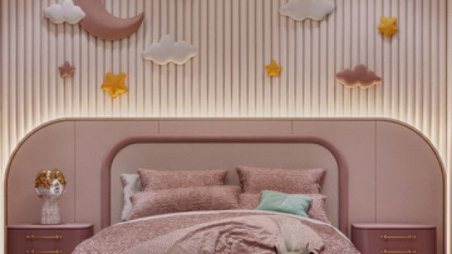 Stylish Pink Childrens Room