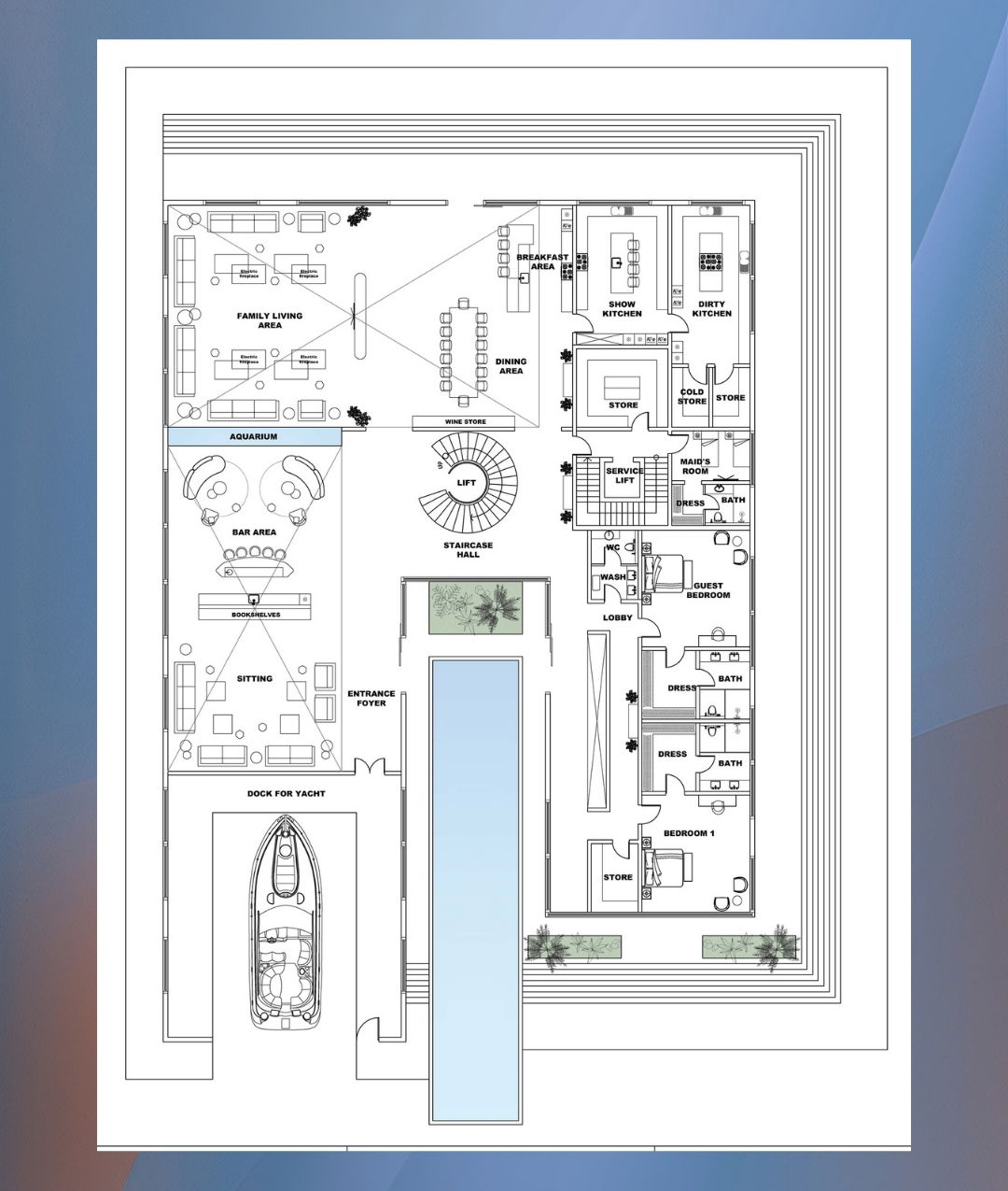 Luxury House Plan Villa 13