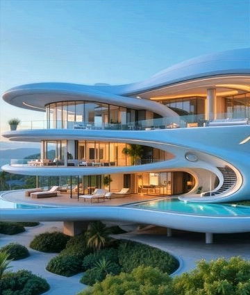 Modern luxury architecture designing