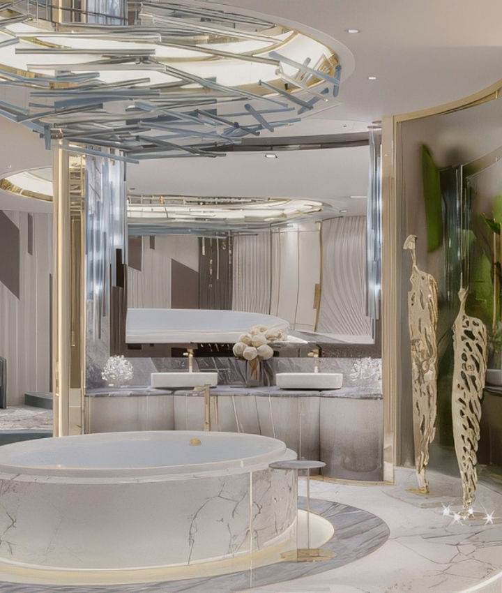 فكرة تصميم الحمام الإبداعي