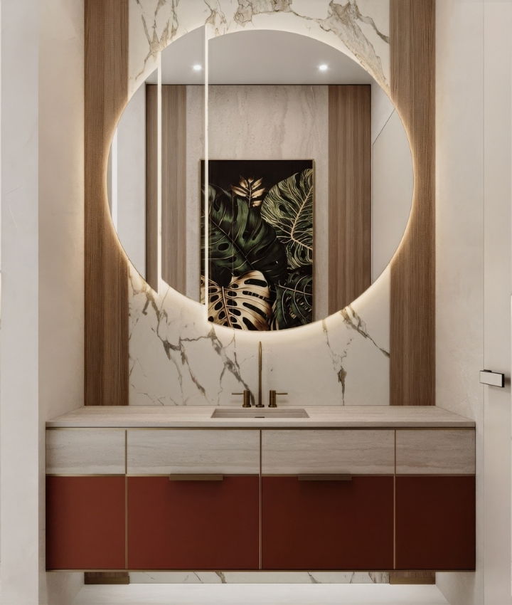 تصميم داخلي فاخر حديث للحمام