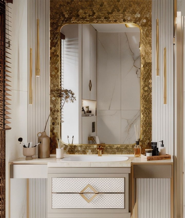 تصميم داخلي كلاسيكي للحمام