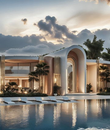 ديكور حمام السباحة