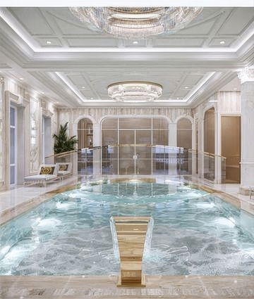 مكتب تصميم داخلي لحمام سباحة خارجي في الرياض