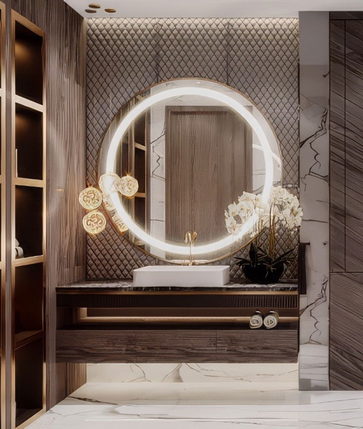 التصميم الداخلي الحديث للحمام العصري