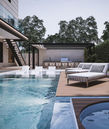 تصميم حمام سباحة فاخر