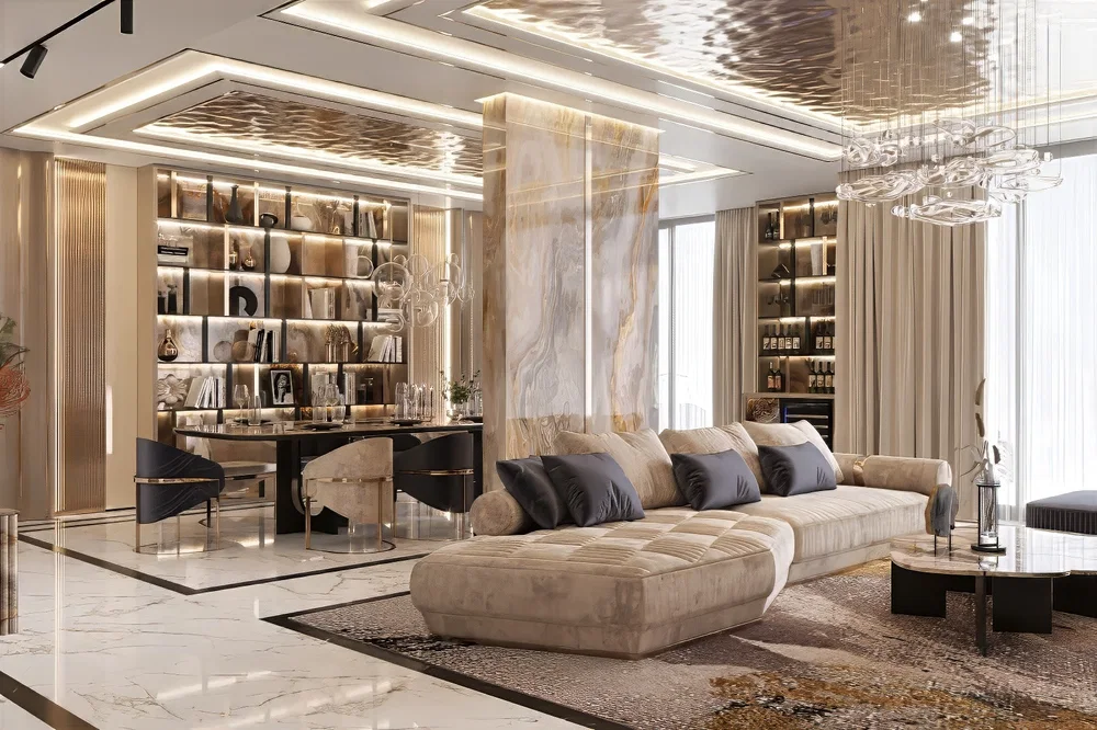 Address The Beach JBR apartment interior by Antonovich Group