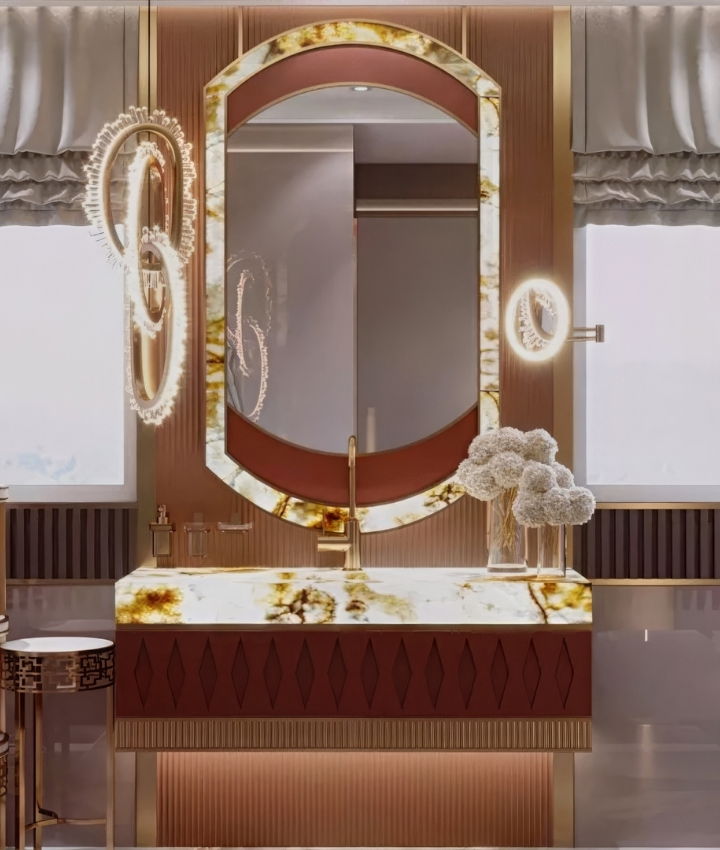 خيارات للتصميم الداخلي لحمامك الفاخر في دبي