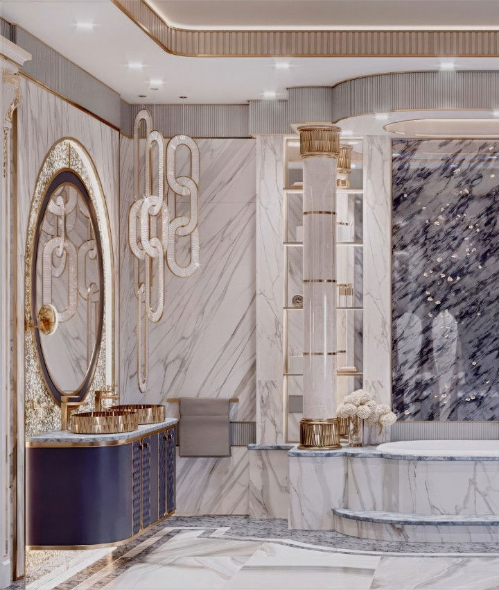 أفضل تصميم داخلي للحمام