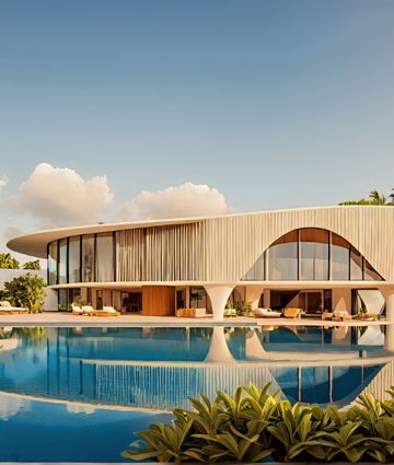 فكرة تصميم حمام سباحة فاخر