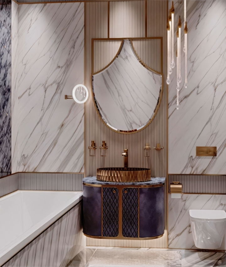 أفكار ديكور حمام فاخر