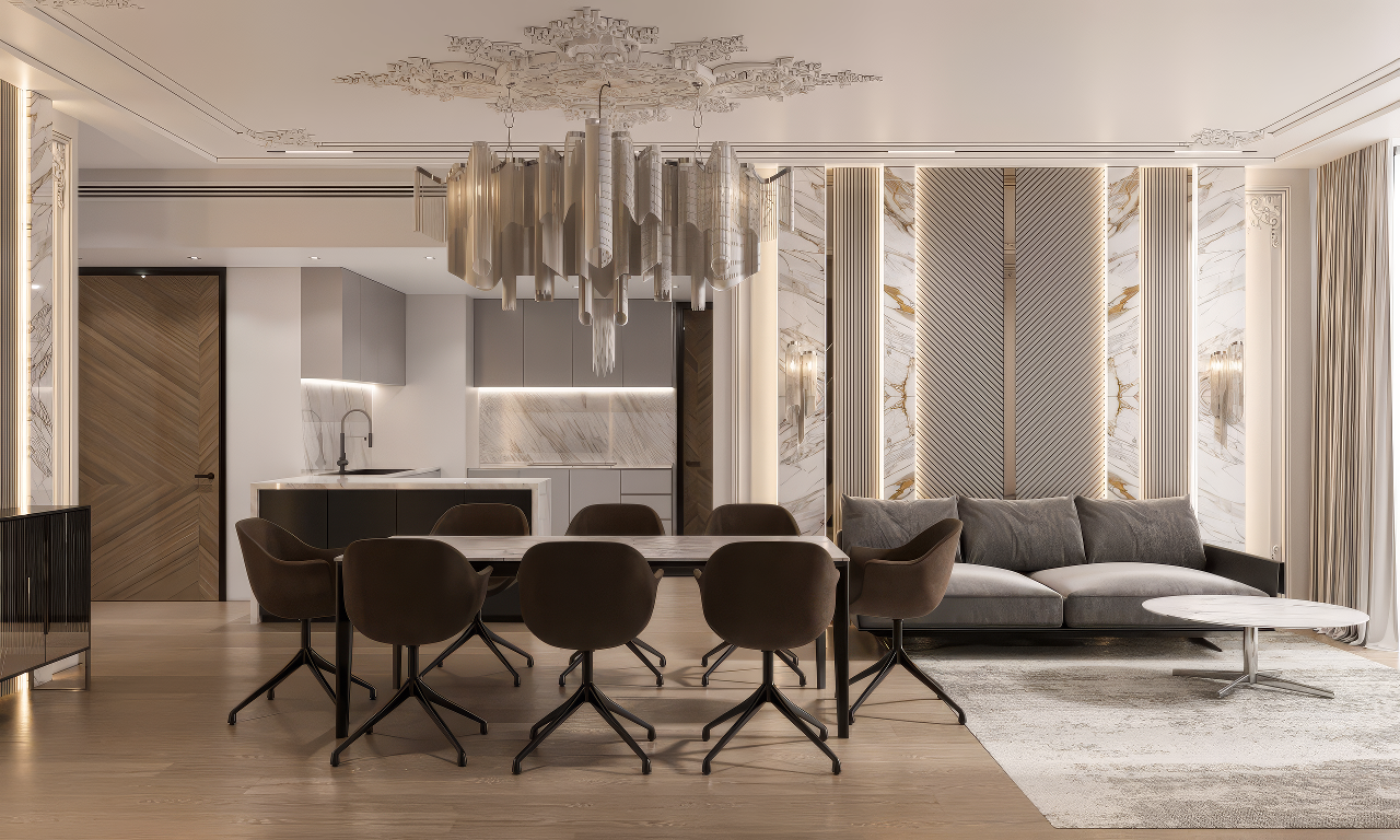 Современный проект квартиры Address The Beach JBR, Дубай — дизайн и реализация