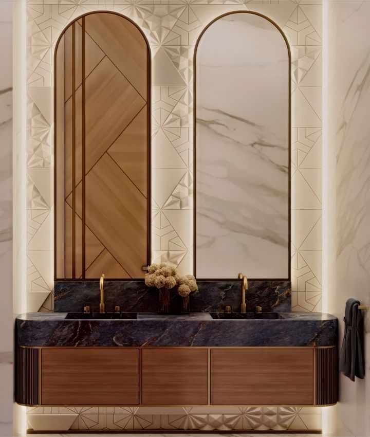 تصميم داخلي مذهل للحمام